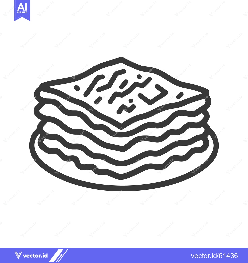 Premium Vector dari A simple graphic illustration showing layered food on a plate