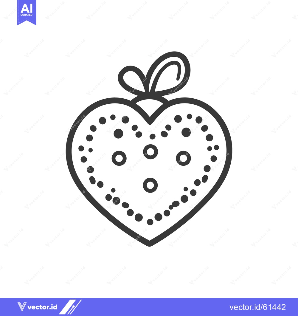 Premium Vector of A simple black and white line drawing of a decorated heart