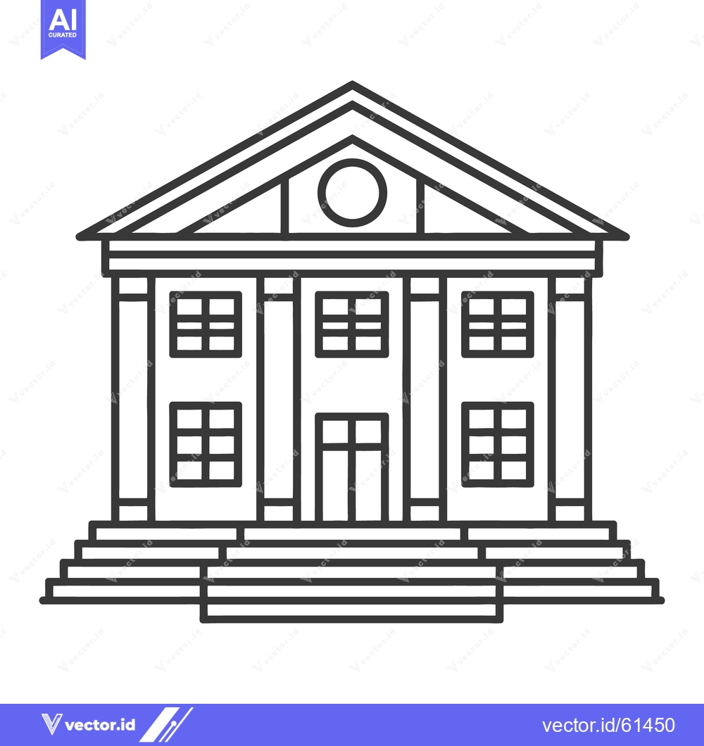Premium Vector dari Simple architectural illustration depicting a classical style governme