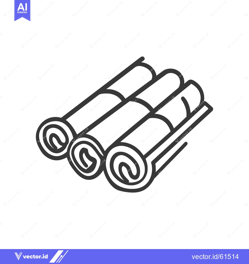 Premium Vector of Three rolled up sheets arranged in an isometric graphic illustration