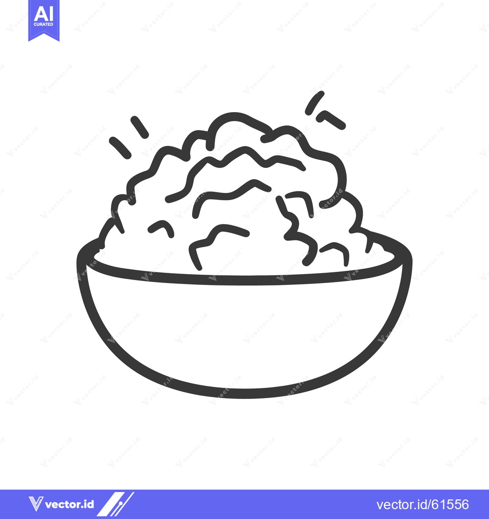Premium Vector dari A Bowl of Fluffy Food With Some Decorative Sparkles