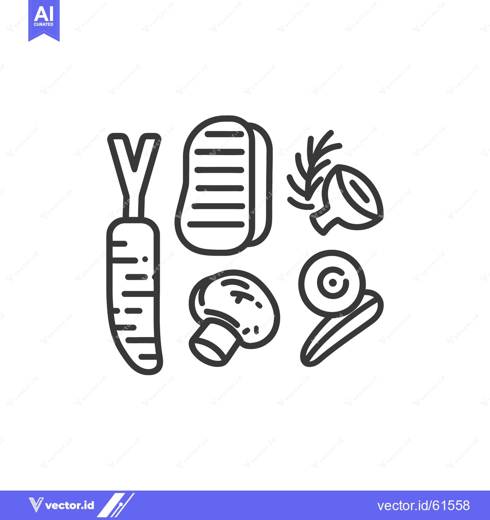 Premium Vector of Outline drawings of various ingredients used for healthy meals