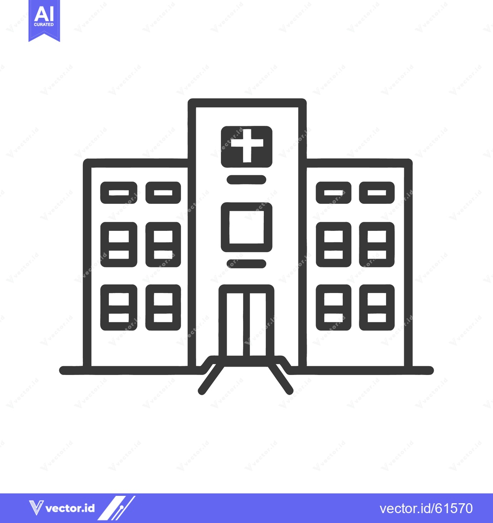 Premium Vector of A simple flat vector illustration of a hospital building