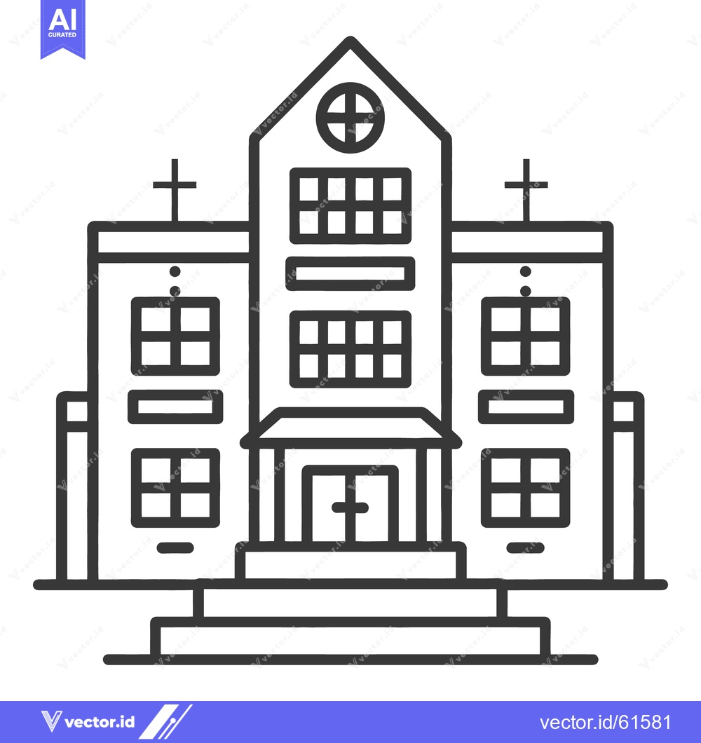 Premium Vector dari Simplified black and white illustration of a religious building struct