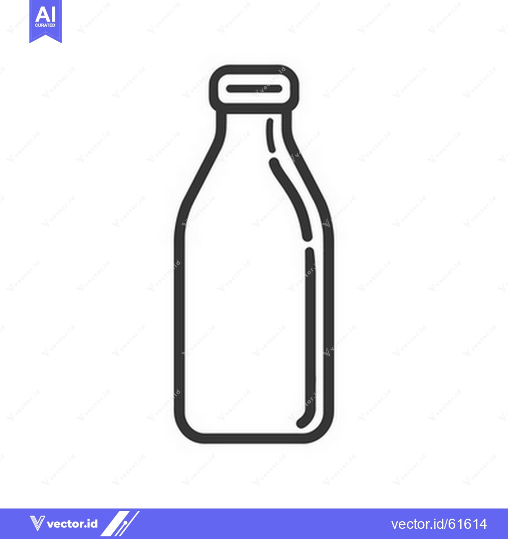 Premium Vector dari A simple illustration showing a glass bottle with its top