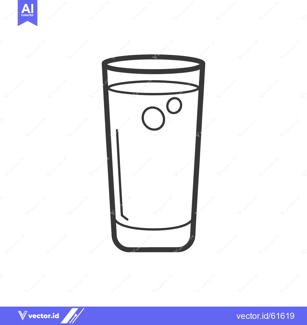 Premium Vector of A clear glass of liquid water with air bubbles visible