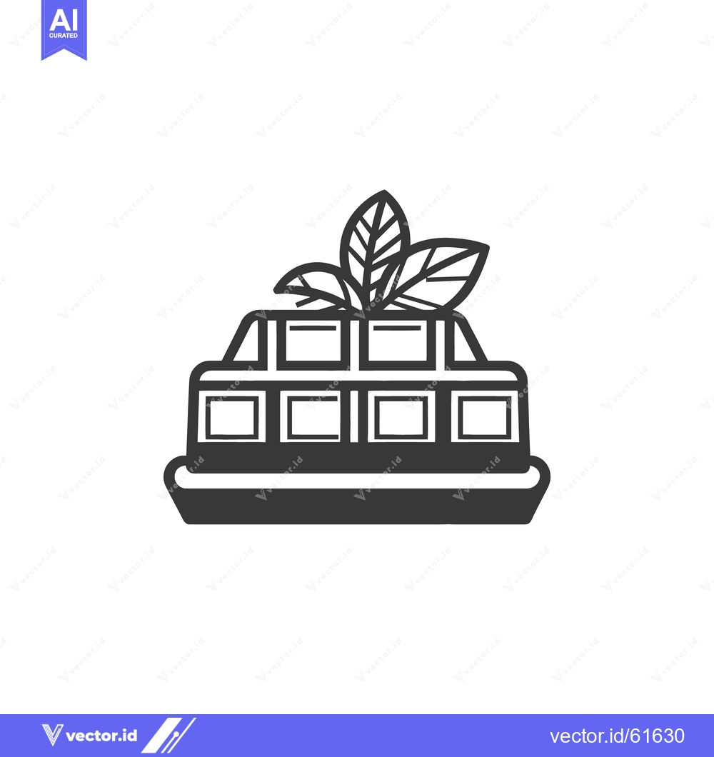 Premium Vector of A simple graphic illustration showing chocolate and leafy plant elemen