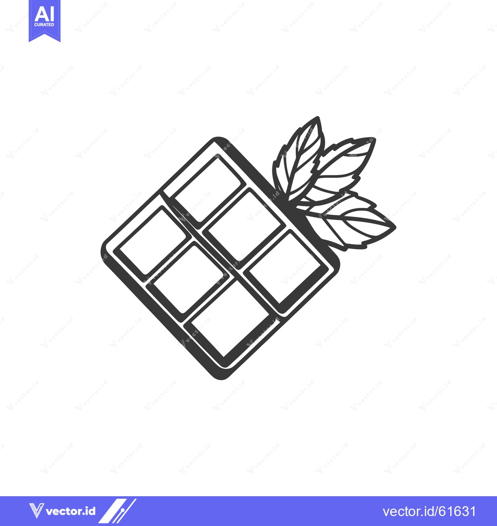 Premium Vector of A graphical depiction of chocolate and mint leaves