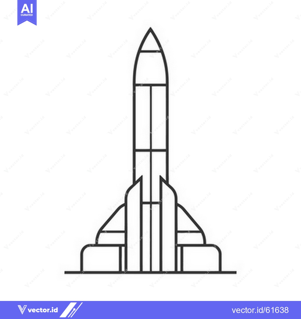 Premium Vector dari A simple minimalist illustration of a rocket ship design