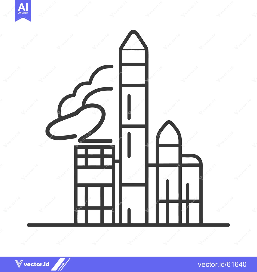 Premium Vector of A stylized black and white illustration of a launch site