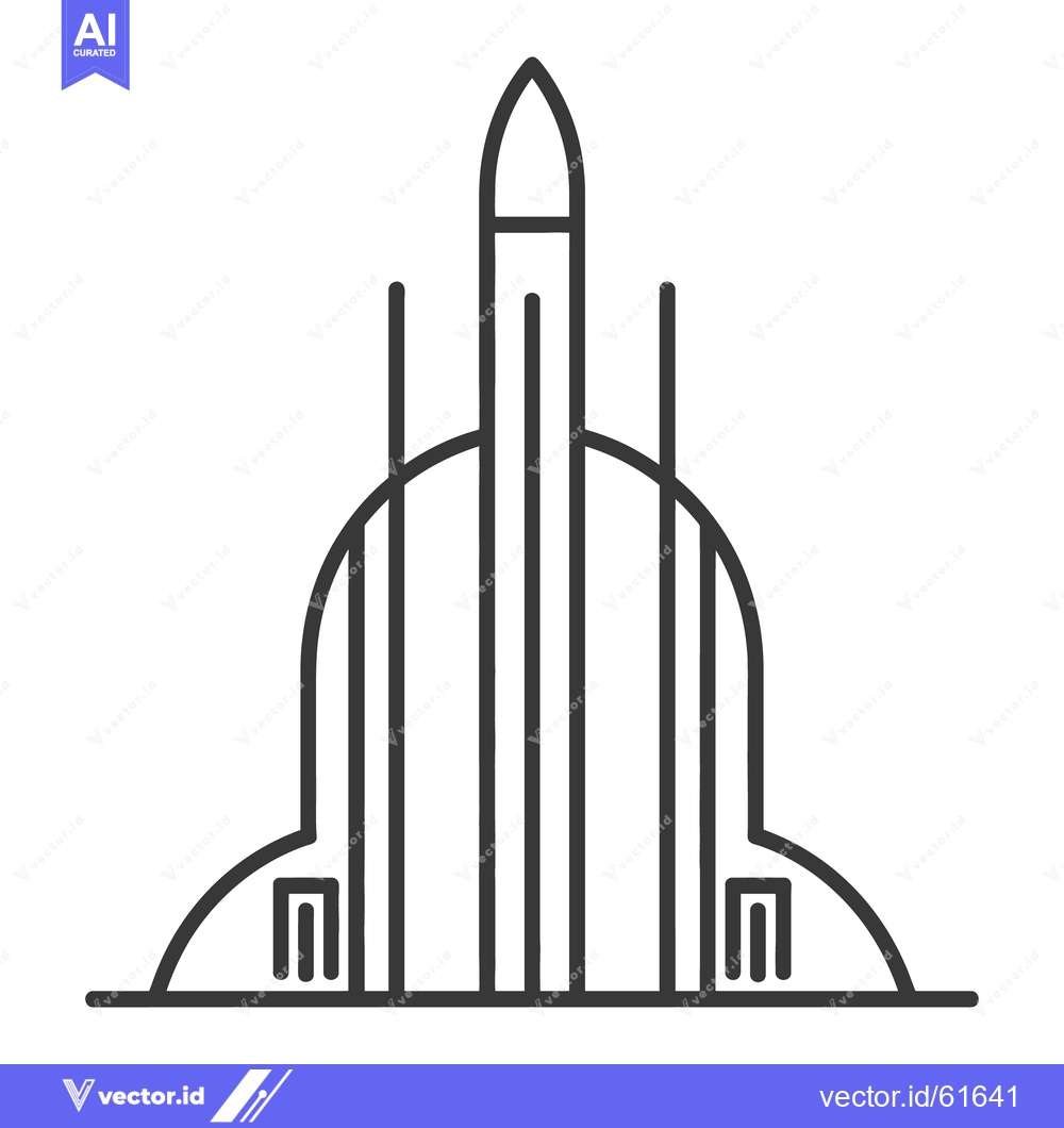 Premium Vector of A simple linear black and white illustration of a building