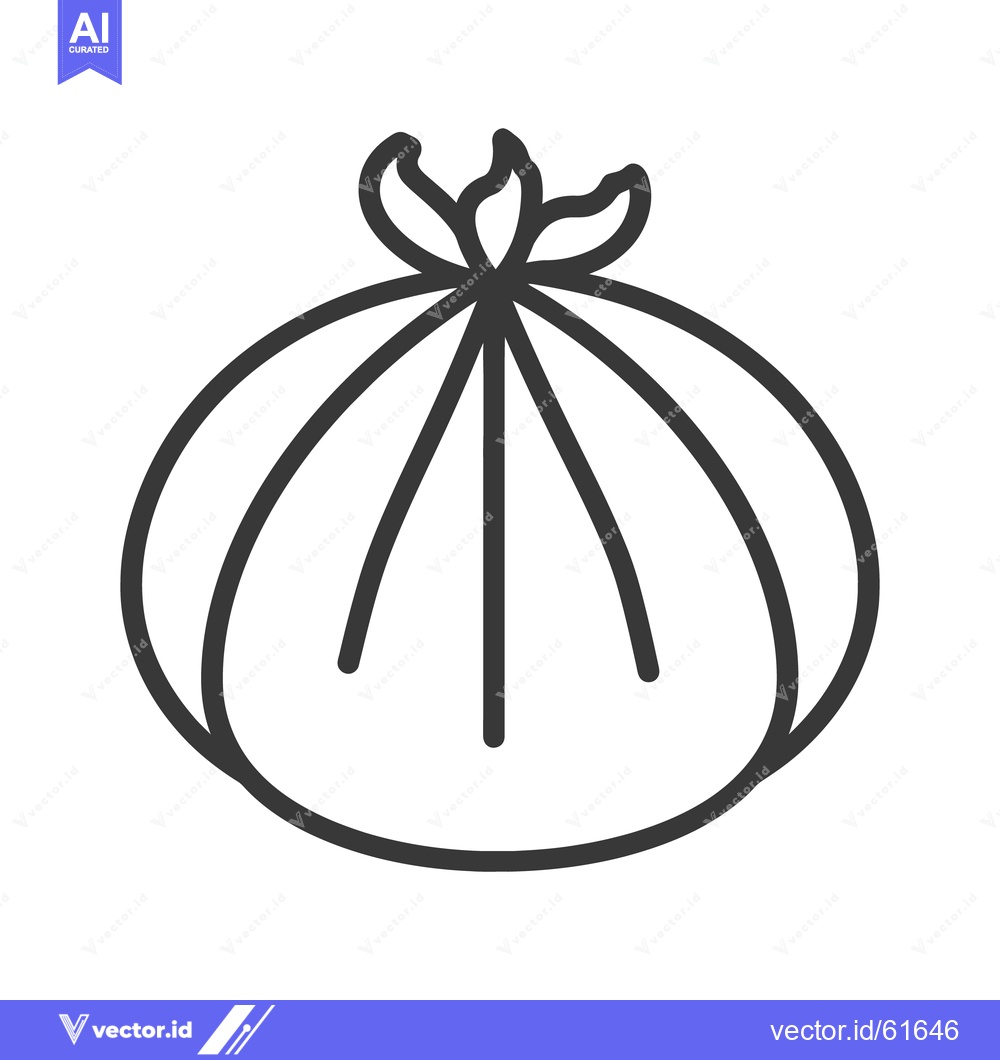 Premium Vector of A simple black and white image of a bun design