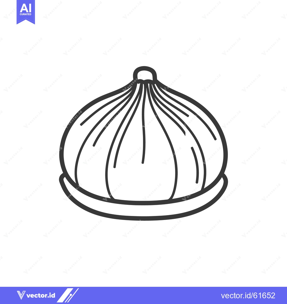 Premium Vector dari A simplistic black and white image of a garlic bulb