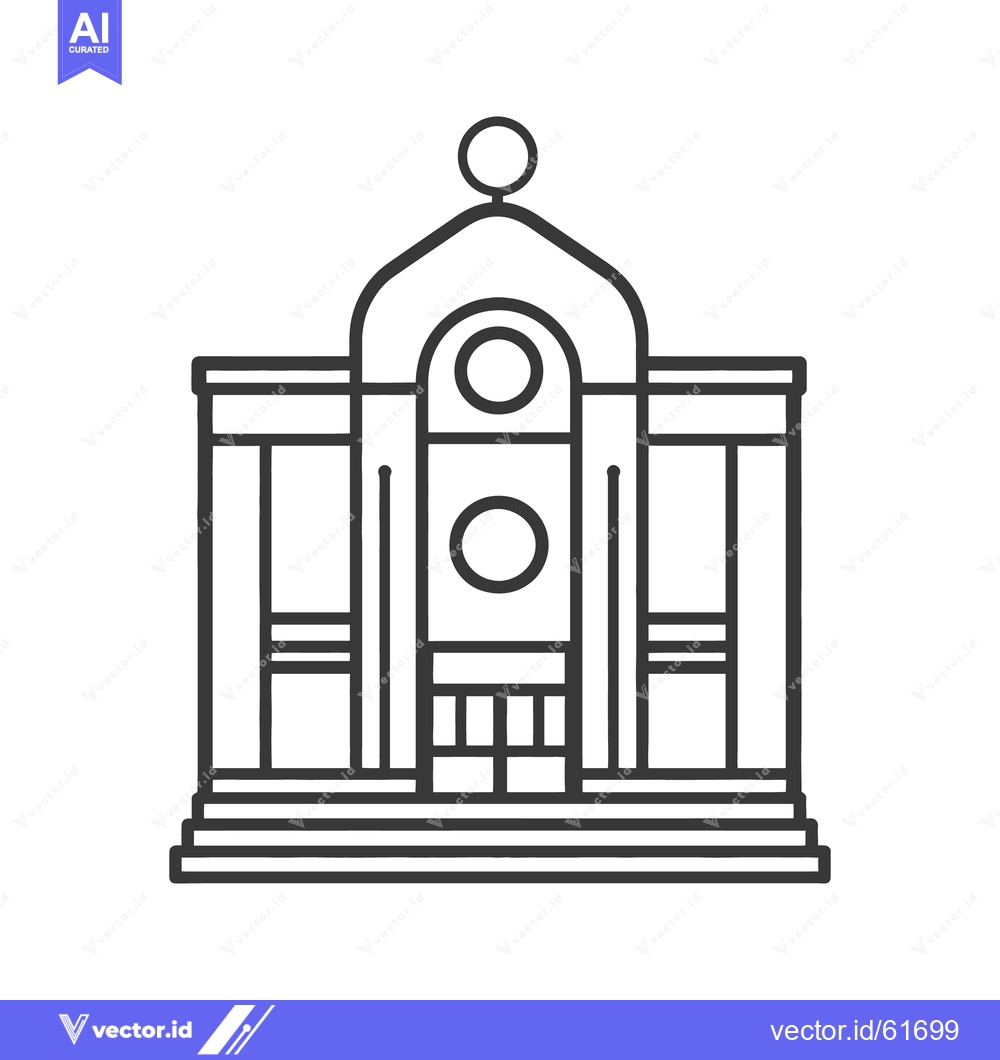 Premium Vector dari A simple black and white architectural drawing of a building design