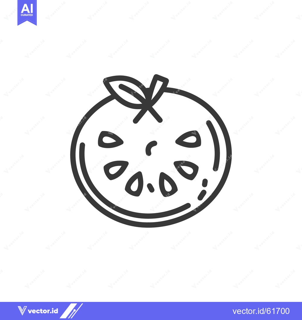 Premium Vector of A simple black and white depiction of a sliced fruit