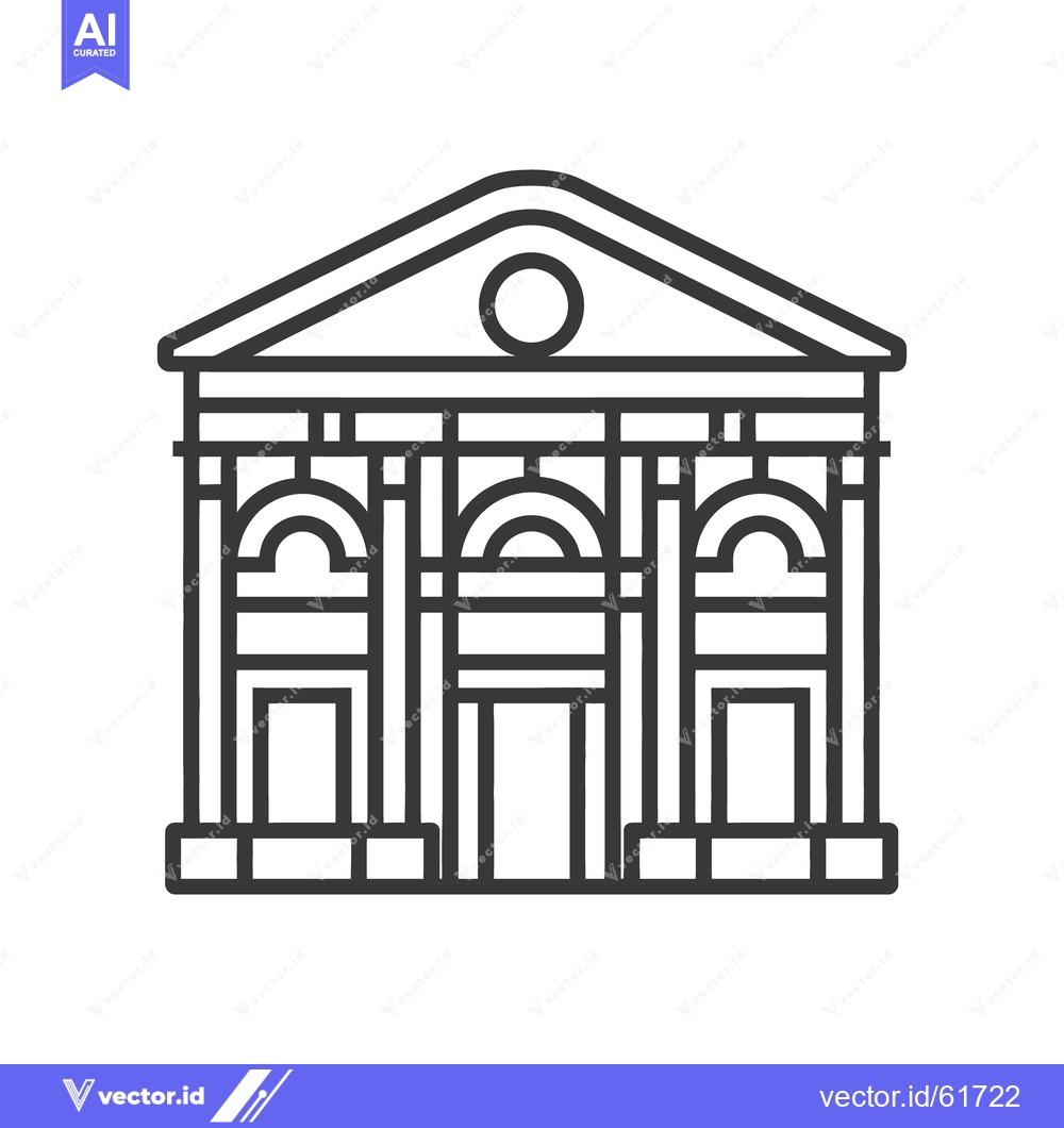 Premium Vector dari A simple architectural illustration representing a classical building
