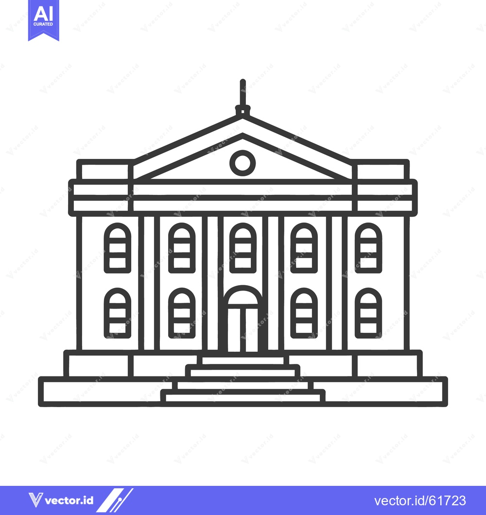 Premium Vector dari A detailed linear illustration depicting an architectural governmental