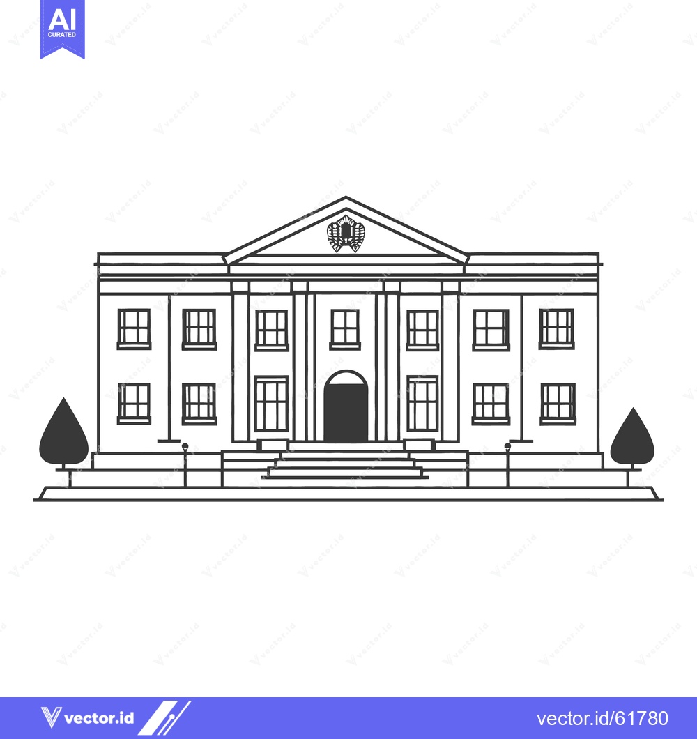 Premium Vector of Simple illustrated architectural structure of a government building ex