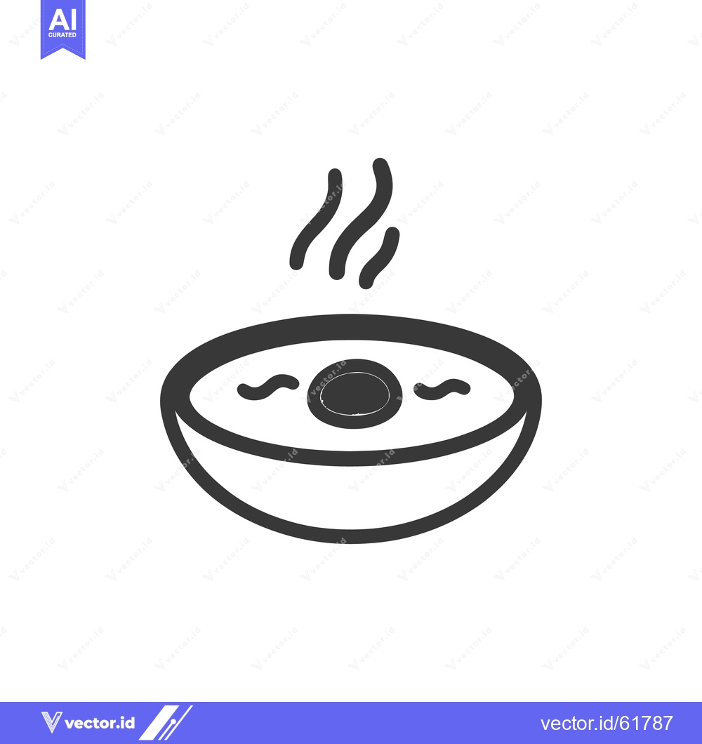 Premium Vector dari A bowl of hot soup with steam rising from it