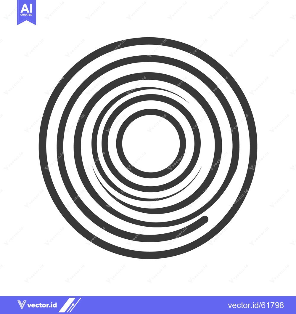 Premium Vector dari Concentric circular rings forming an abstract geometric design on whit