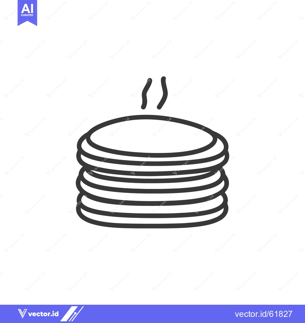 Premium Vector dari Stack of fresh pancakes with a wispy steam rising above it