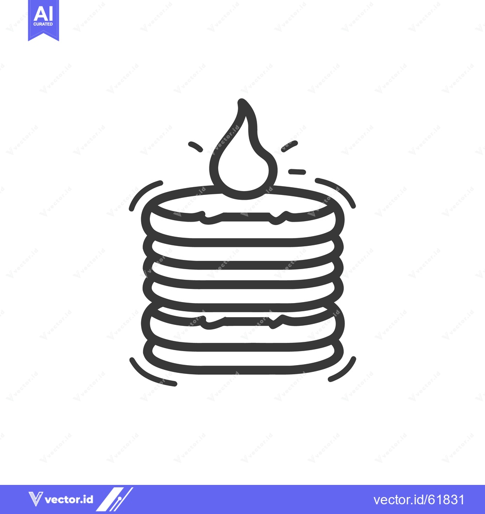 Premium Vector dari A stack of pancakes topped with a swirl of something sweet