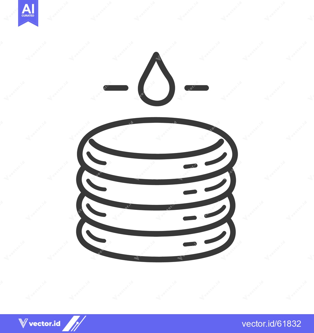 Premium Vector of A Stacked Structure Underneath a Droplet Icon Symbolizes Hydration