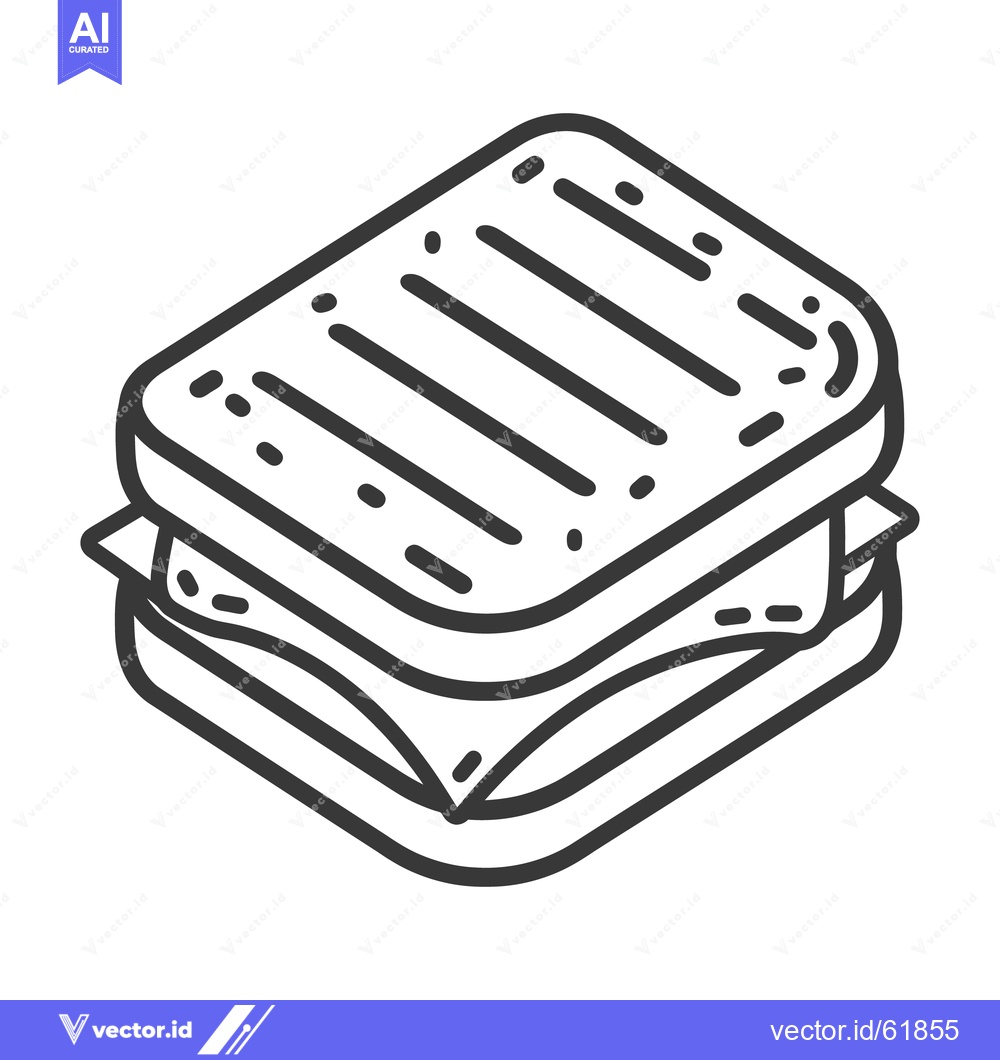 Premium Vector dari A simple isometric illustration depicting a grilled and toasted sandwi