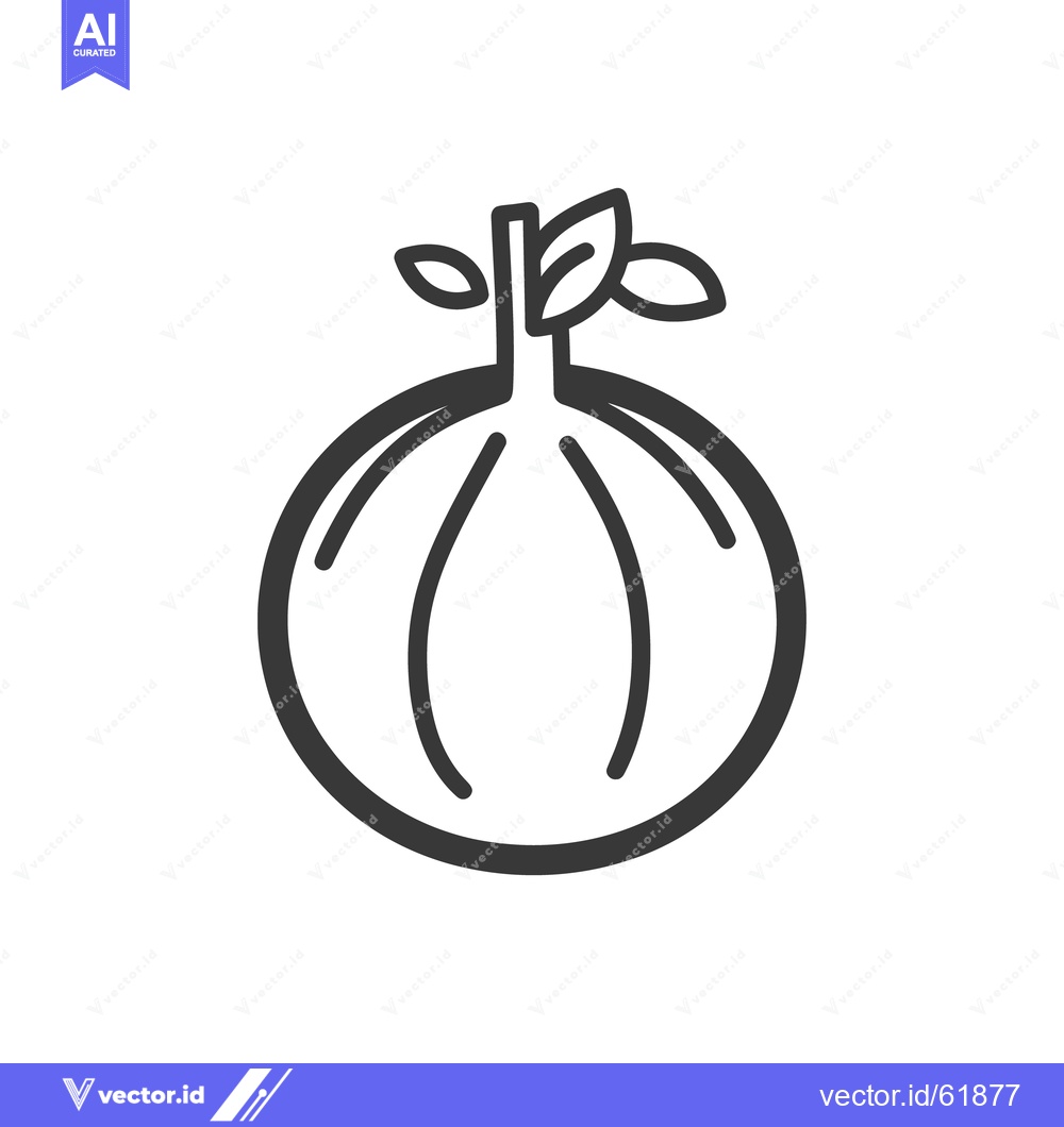 Premium Vector dari A simple line illustration of a fresh bulb of onion