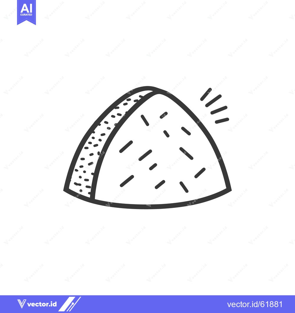 Premium Vector of An illustration of a slice of bread with markings and highlights