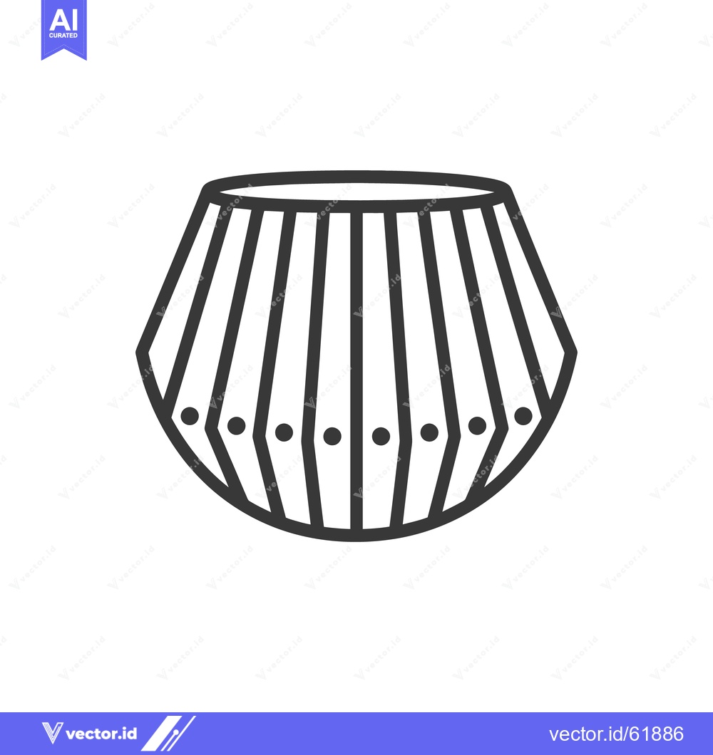 Premium Vector dari A modern stylized illustration of a lined pot object