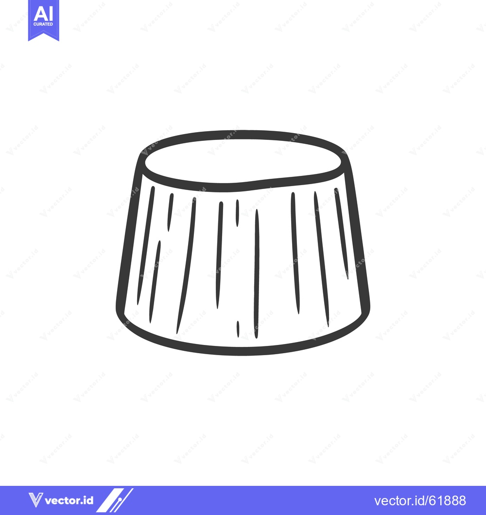 Premium Vector of Simple sketched illustration depicts a small table with a covering