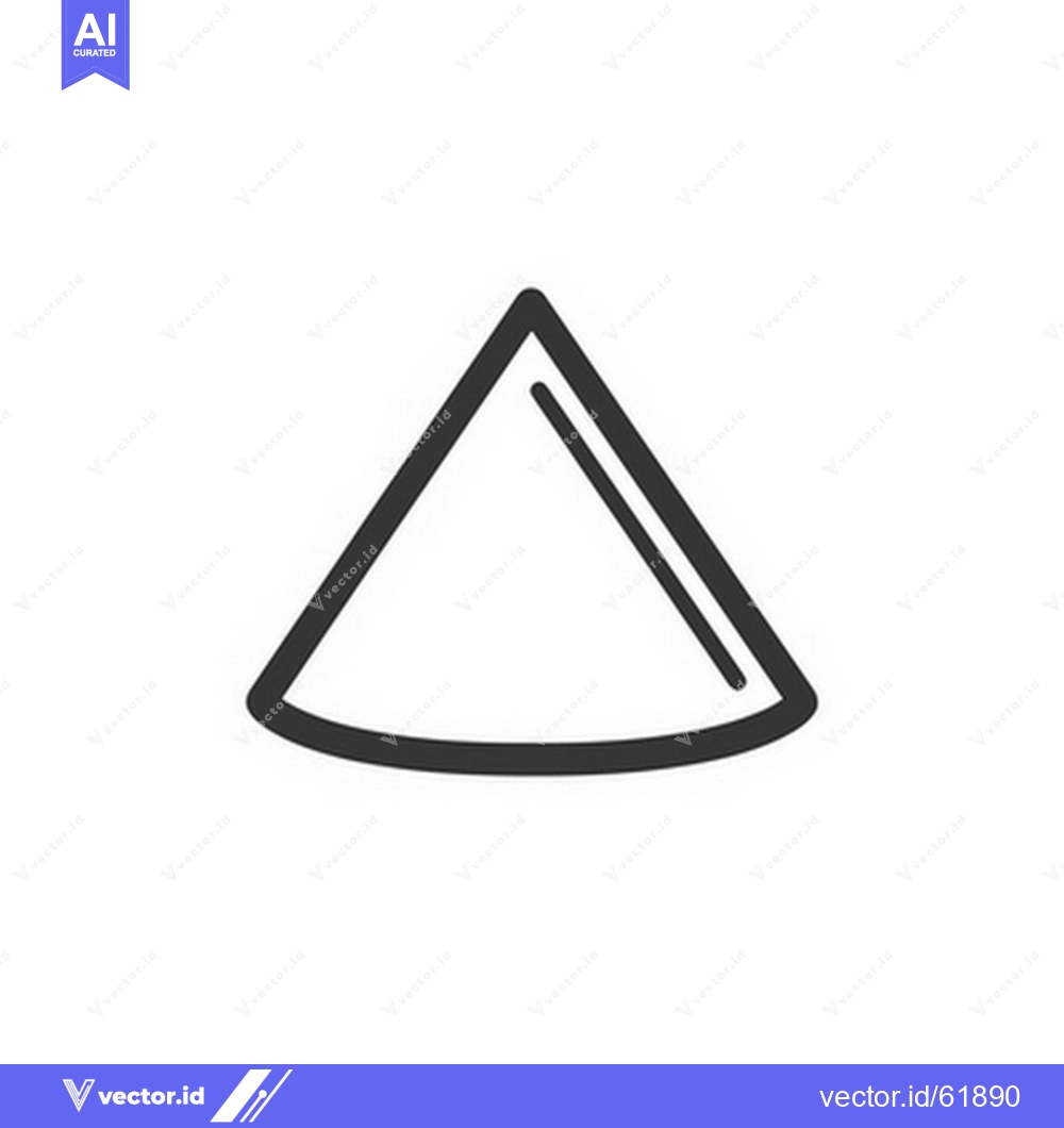 Premium Vector dari A simplistic black and white graphic showing a triangular section