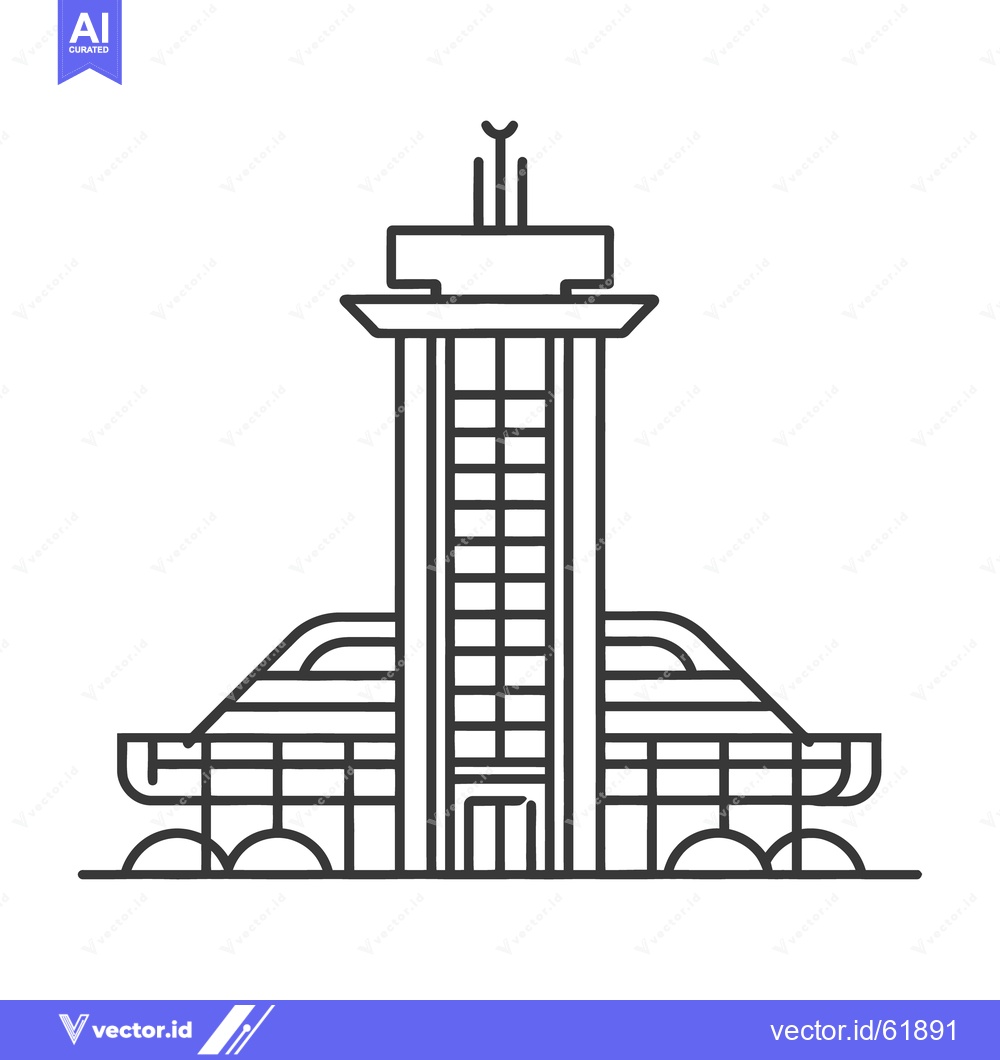 Premium Vector of A tall modern building design with geometric architectural characteris