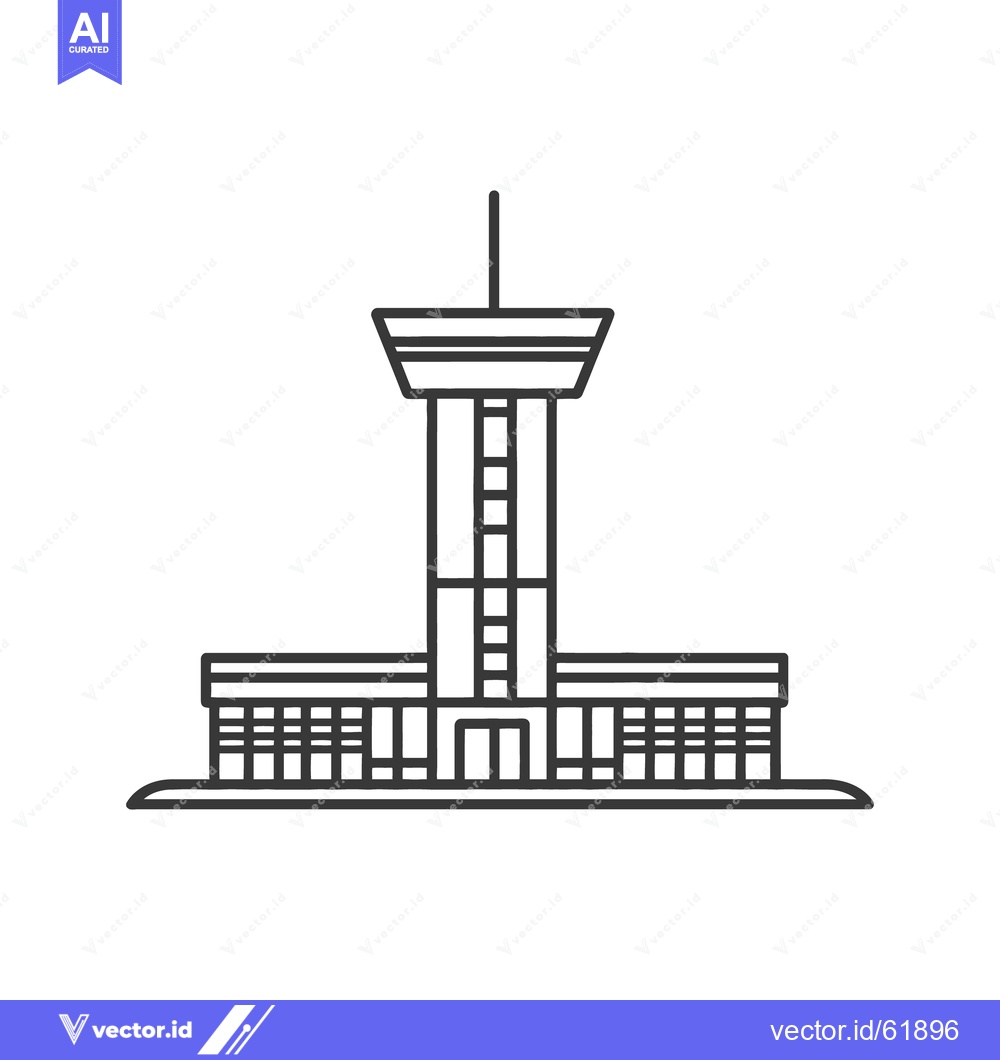 Premium Vector dari Vector illustration depicting an architectural tower and surrounding b