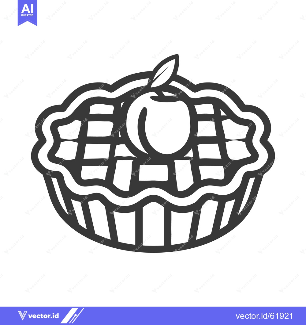 Premium Vector of A delicious apple pie with a lattice crust on display