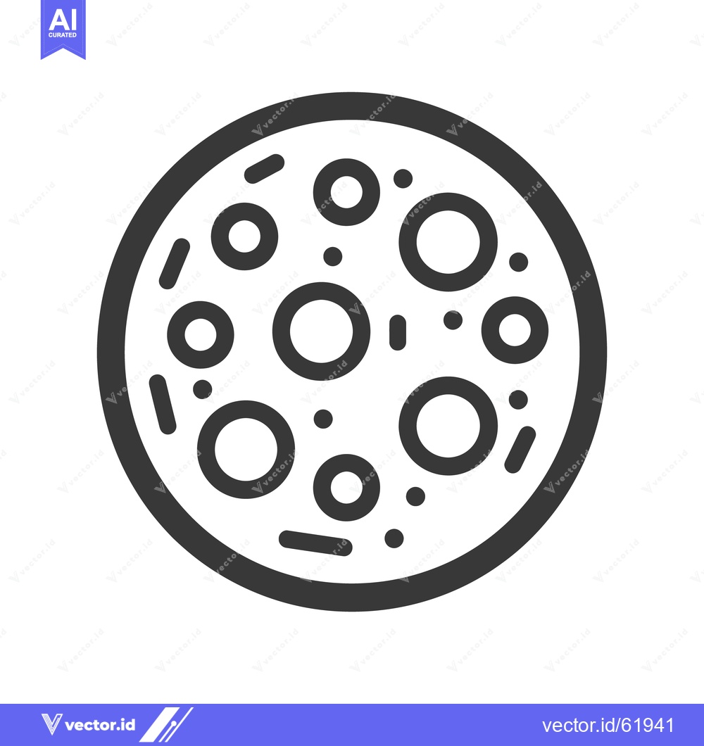 Premium Vector dari An isolated vector graphic illustration of a pizza pie