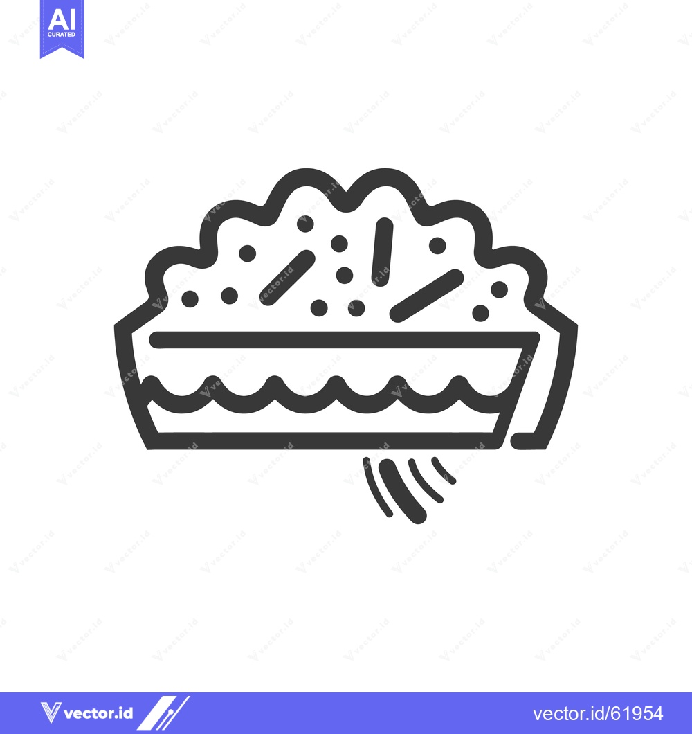 Premium Vector dari A simple black and white illustration of a food dish