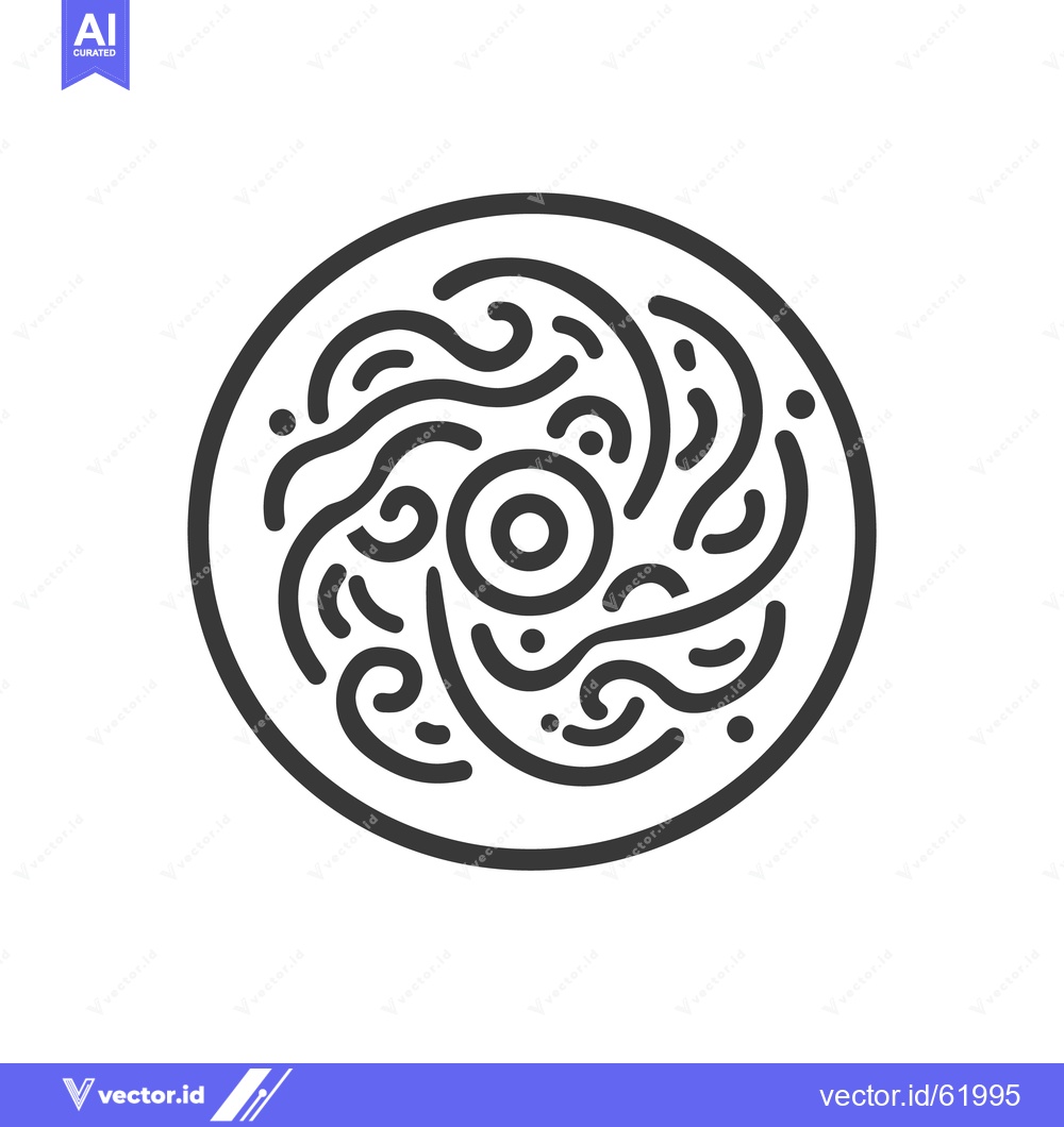 Premium Vector of Circular design comprising an intricate arrangement of organic curved