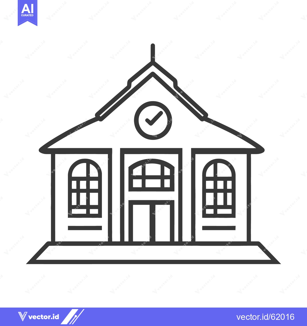 Premium Vector dari A simple black and white illustration of a building exterior