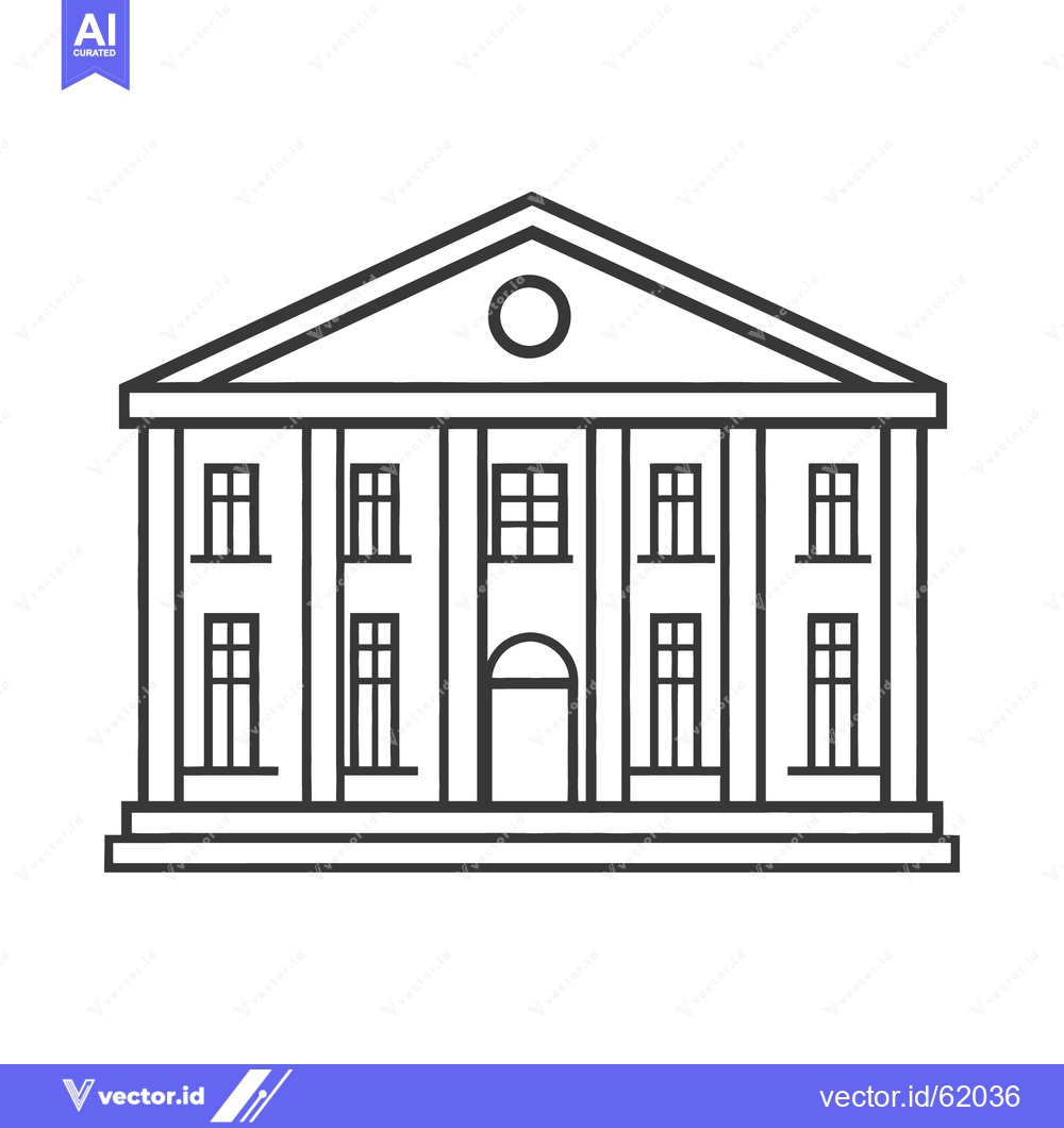 Premium Vector dari A simple architectural illustration of a governmental building