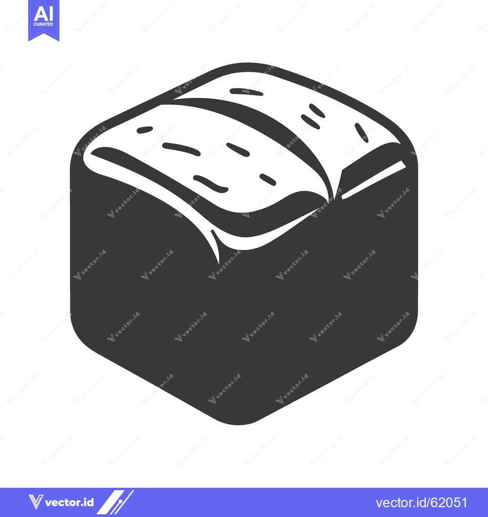 Premium Vector of An isolated illustrative image of a sweet dessert treat square