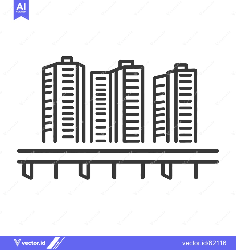 Premium Vector dari Buildings and a bridge represent urban architecture and infrastructure