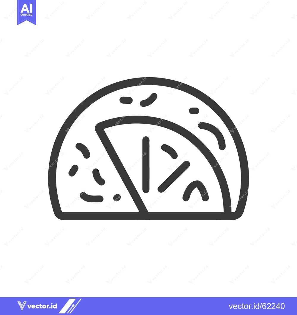 Premium Vector dari A monochrome vector image of a halved dessert pastry