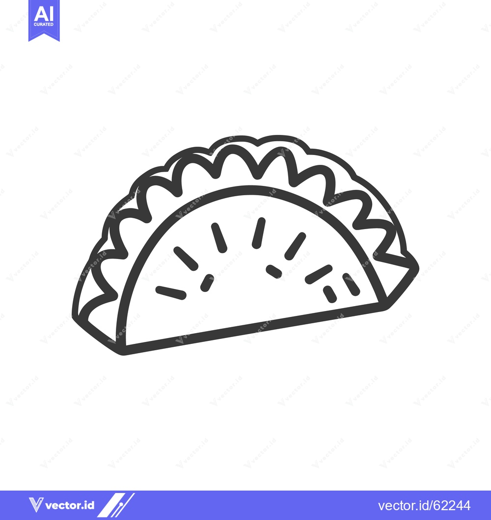 Premium Vector of A simple black and white illustration of a savory pastry
