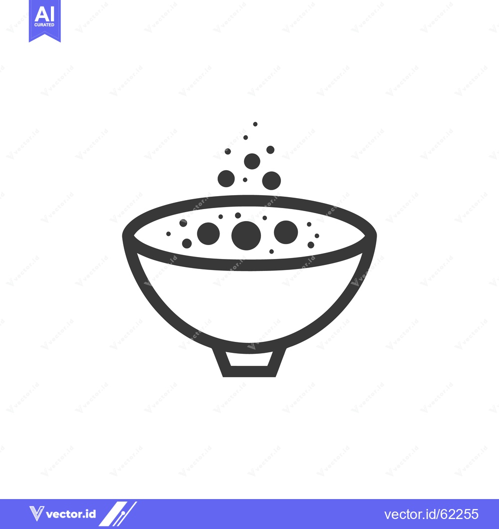 Premium Vector dari A simple illustration of a bowl filled with hot food