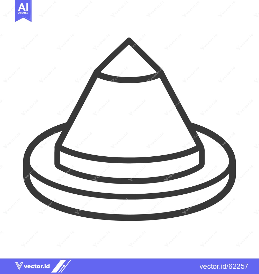 Premium Vector dari A geometric abstract illustration of a cone atop a platform