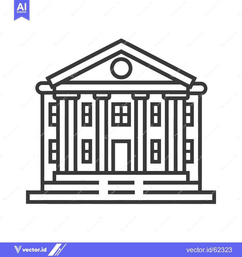 Premium Vector dari An Illustrated Architectural Drawing Depicting a Classical Style Build