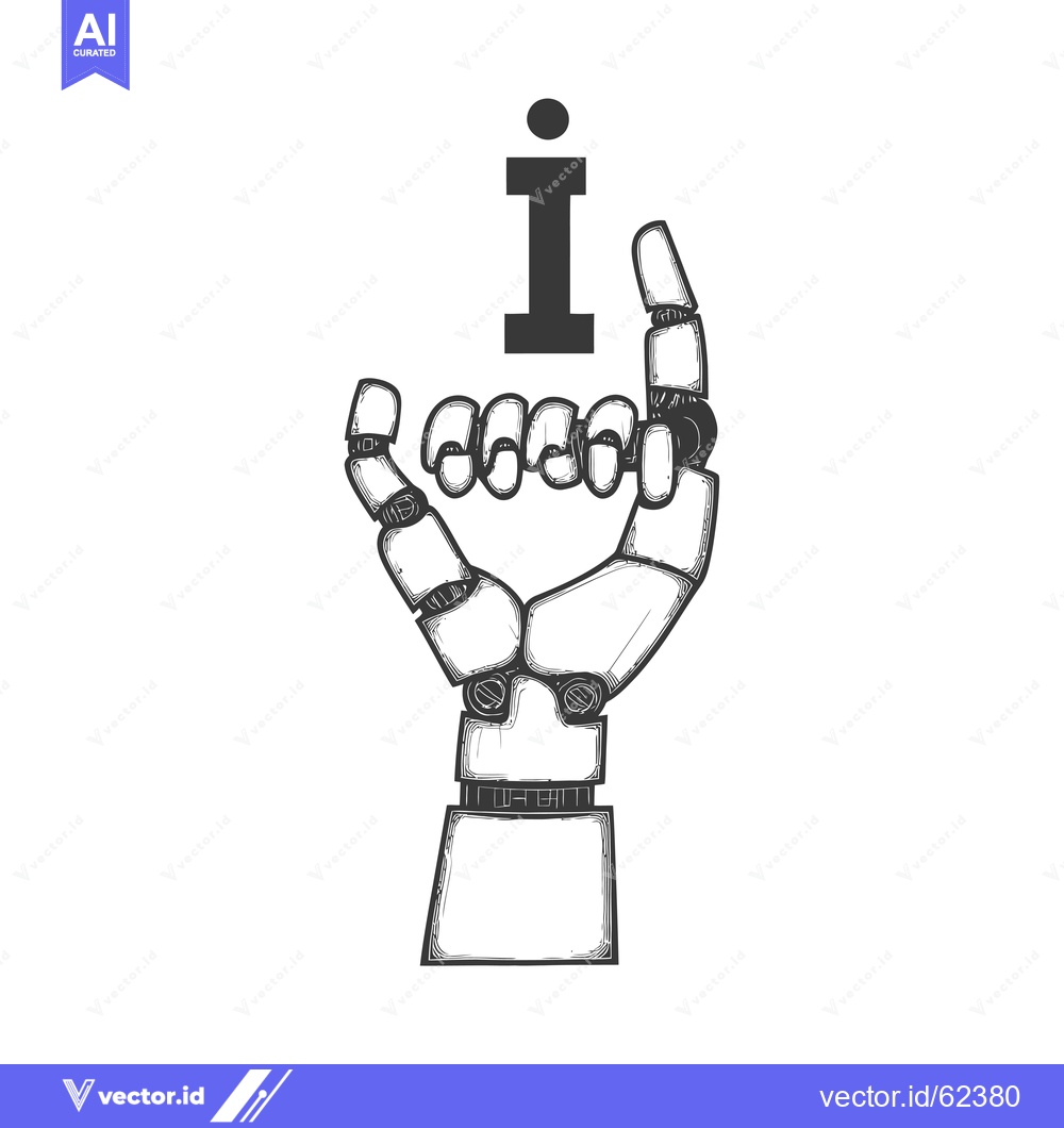 Premium Vector dari Robotic Hand Forming the Letter "I" in Sign Language