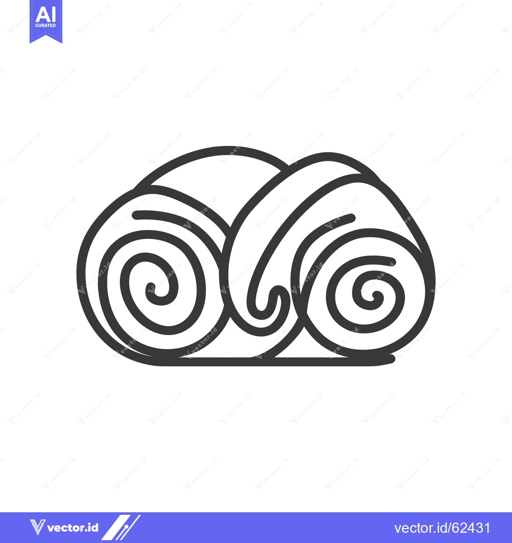Premium Vector dari A stylized illustration of a rolled textile object displayed